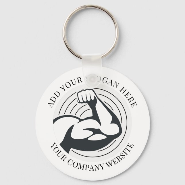 Your Business Logo Work Employee Keychain (Front)