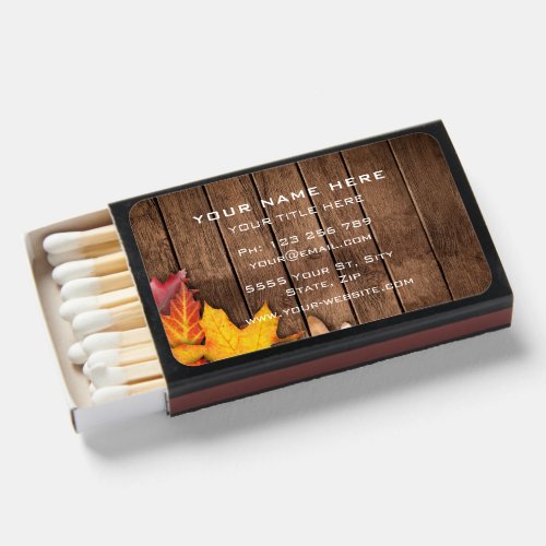 Your Business Matchboxes Autumn Wood Design