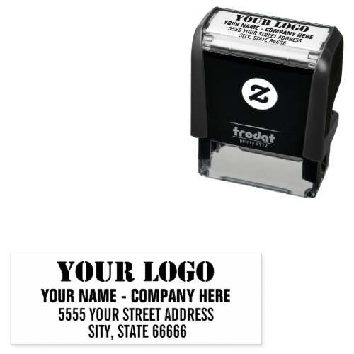 Your Business Name Address Stamp with Logo