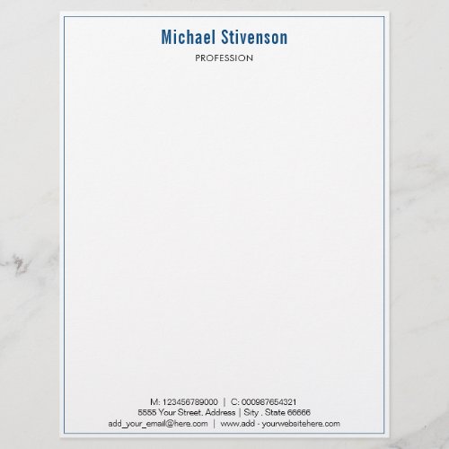 Your Business Name Address Text Info Letterhead