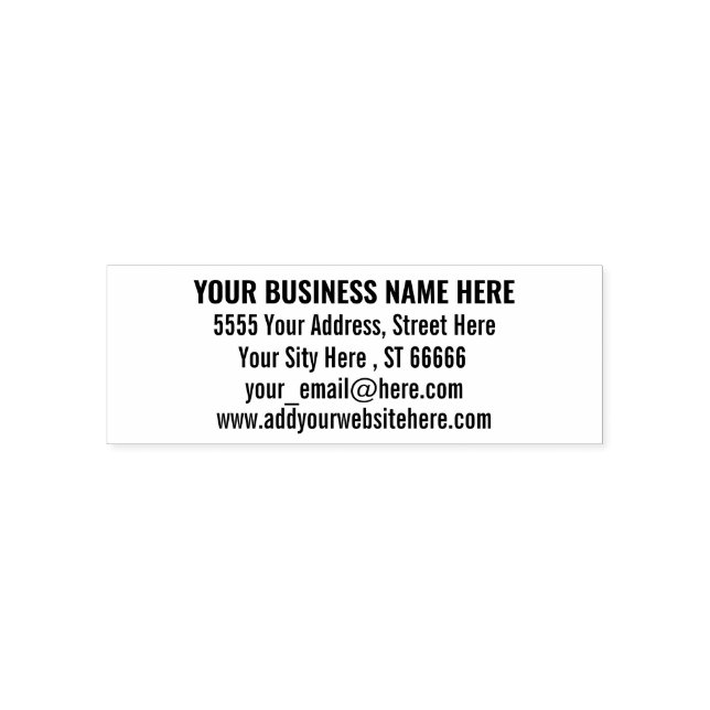 Your Business Name Address Wibsite E-mail Stamp (Design)