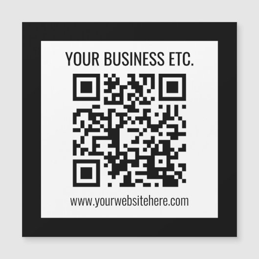 Your Business Name & Editable QR Code (Front)