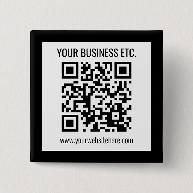 Your Business Name & Editable QR Code Button (Front)