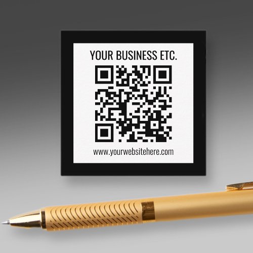 Your Business Name  Editable QR Code Enclosure Card
