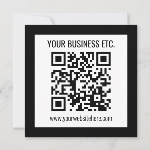 Your Business Name  Editable QR Code Invitation