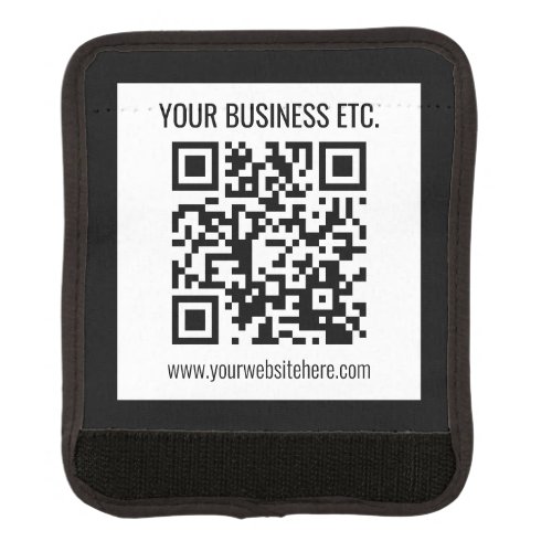 Your Business Name  Editable QR Code Luggage Handle Wrap