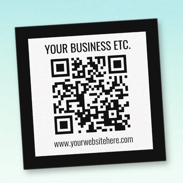Your Business Name & Editable QR Code Note Card (Creator Uploaded)