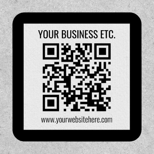 Your Business Name  Editable QR Code Patch