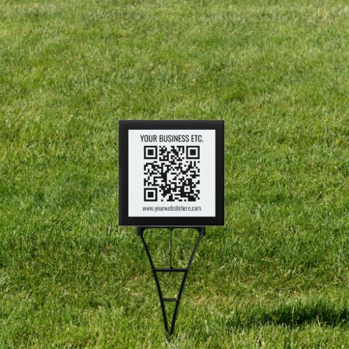 Your Business Name  Editable QR Code Sign