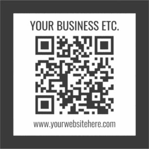 Your Business Name & Editable QR Code Sticker
