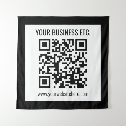 Your Business Name  Editable QR Code Tapestry