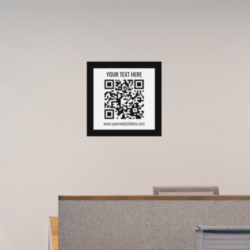 Your Business Name  Editable QR Code Wall Decal