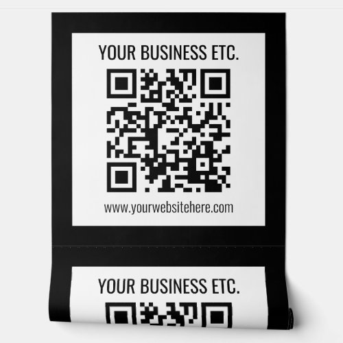 Your Business Name  Editable QR Code Wallpaper