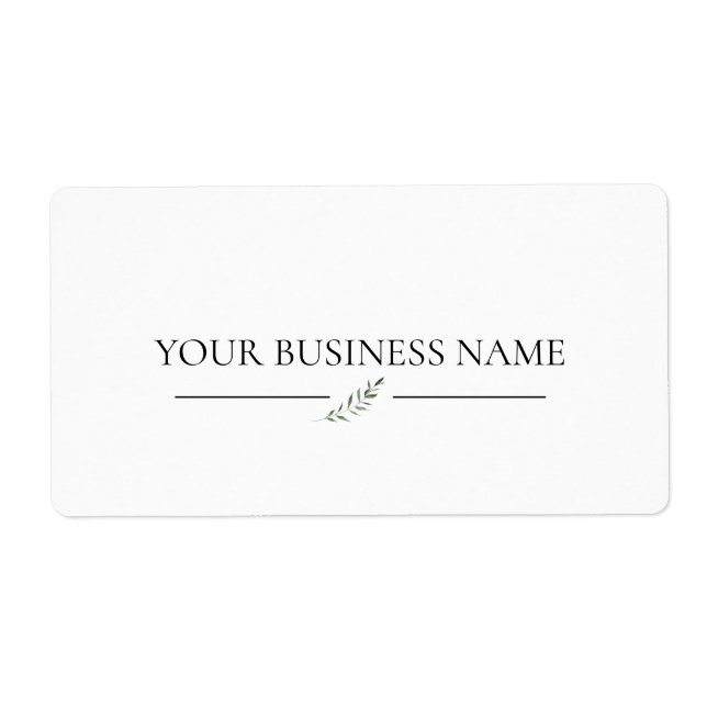 Your Business Name Elegant Simple Product Label (Front)