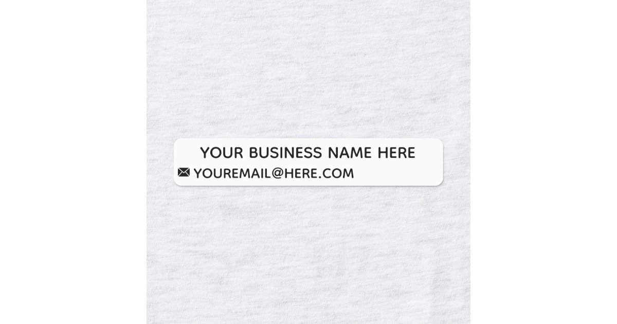 Your Business Name Email Info Personalized Labels | Zazzle