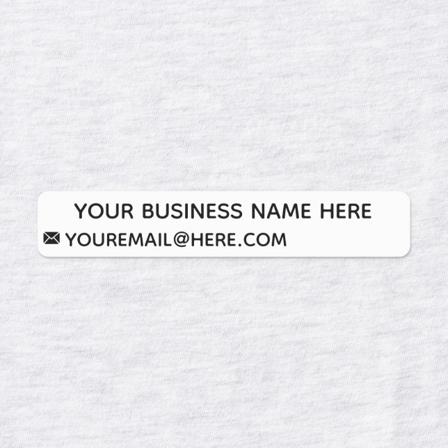 Your Business Name Email Info Personalized Labels (Design 1)