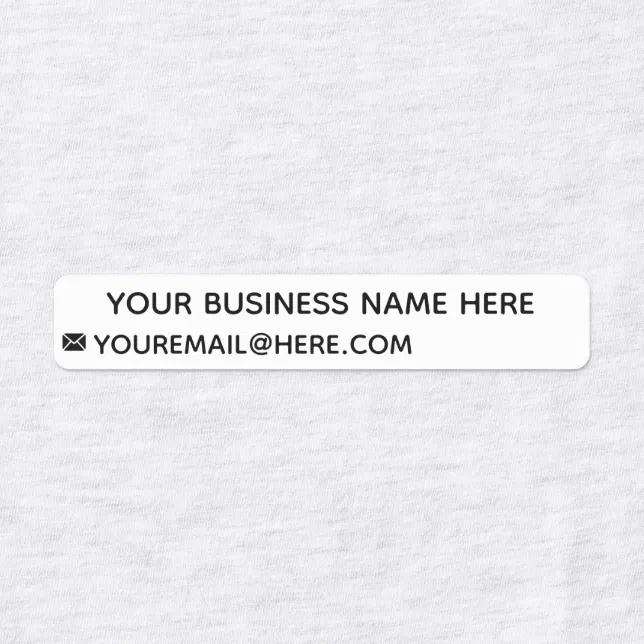 Your Business Name Email Info Personalized Labels | Zazzle