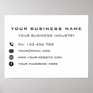 Your Business Name Info Promotional Poster Example
