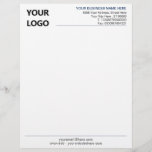 Your Business Name Info Text Letterhead with Logo<br><div class="desc">Your Colors and Font - Simple Personalized Modern Design Business Office Letterhead with Logo - Add Your Logo - Image / Business Name - Company / Address - Contact Information - Resize and move or remove and add elements / image with customization tool. Choose Your Text Color / Font /...</div>