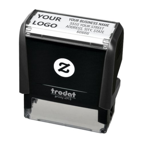 Your Business Name Logo Address Self_inking Stamp