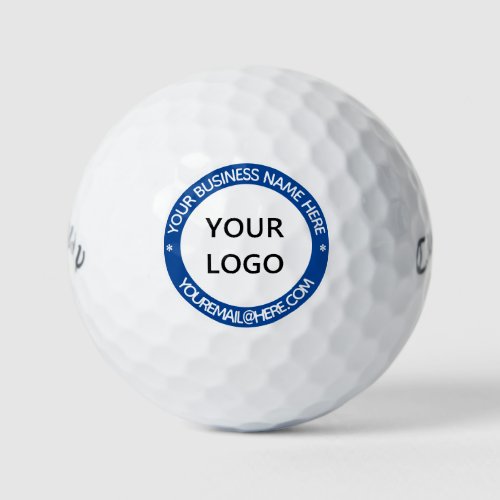 Your Business Name Logo E_mail Simple Personalized Golf Balls