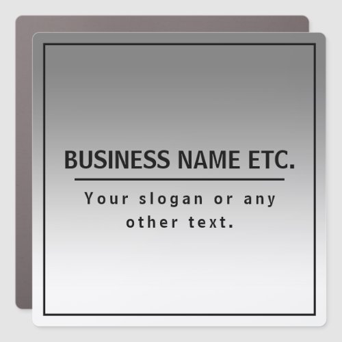 Your Business Name or Brand Etc  Car Magnet