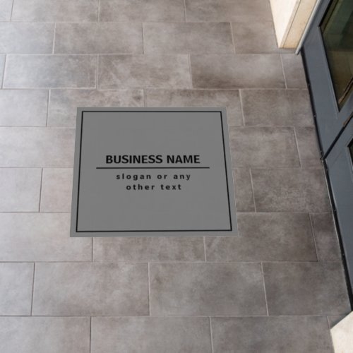 Your Business Name or Brand Etc Dark Grey  Black Floor Decals