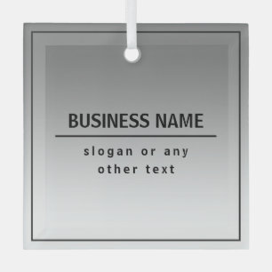 Your Business Name or Brand Etc. Glass Ornament