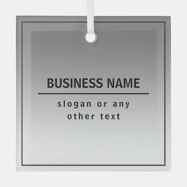 Your Business Name or Brand Etc.  Glass Ornament (Front)