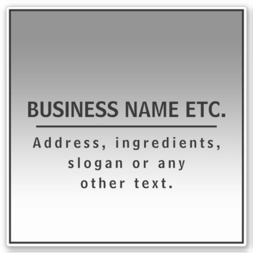 Your Business Name or Brand Etc  Sticker