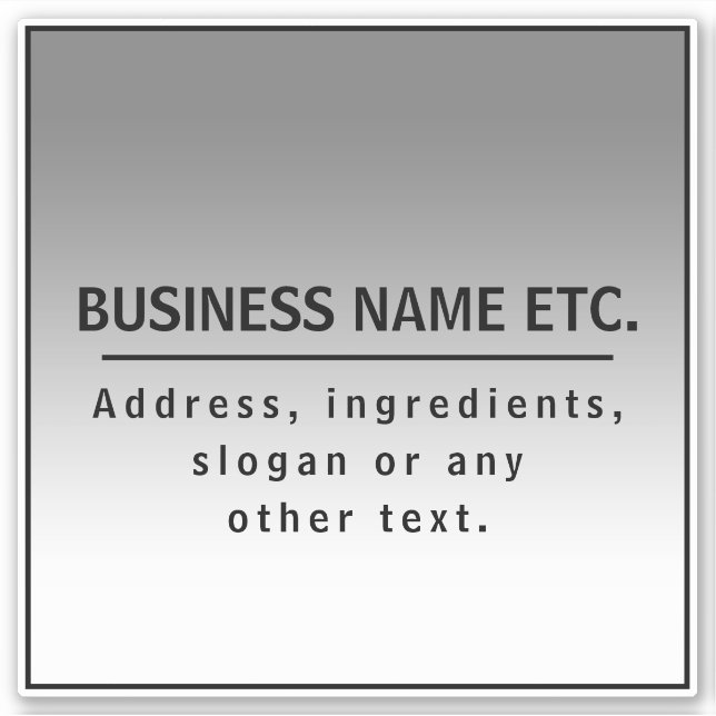 Your Business Name or Brand Etc.  Sticker (Front)
