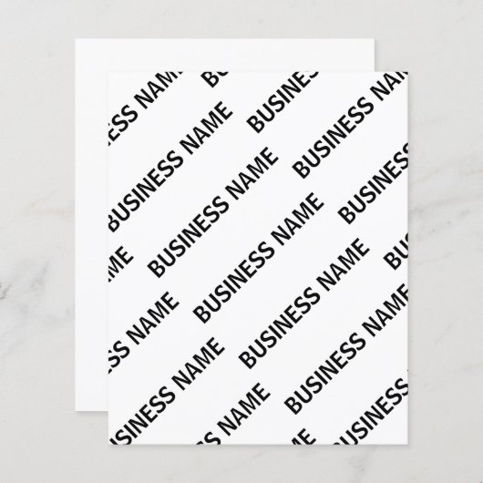 Your Business Name Pattern | Black & White (Front/Back)