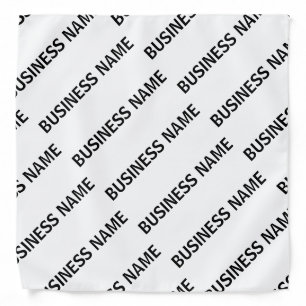 Your Business Name Pattern Black & White Bandana