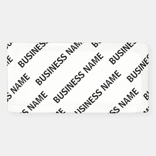 Your Business Name Pattern  Black  White Banner