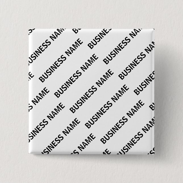 Your Business Name Pattern | Black & White Button (Front)