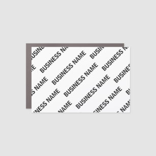 Your Business Name Pattern   Black & White Car Magnet