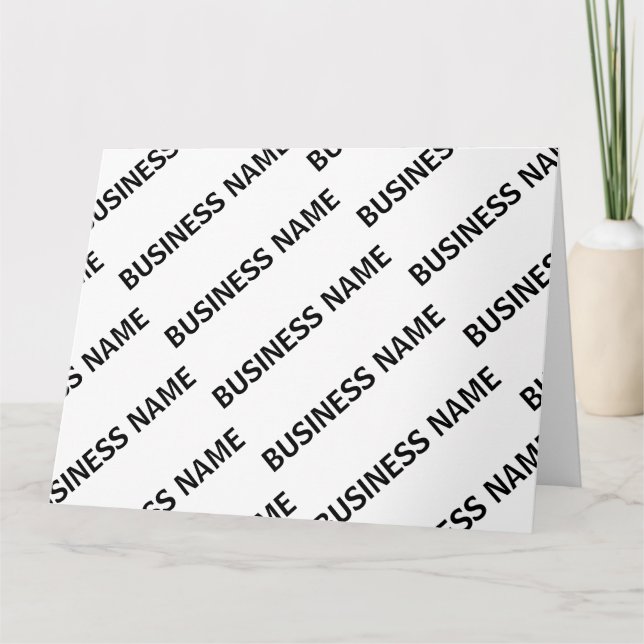 Your Business Name Pattern | Black & White Card (Front)