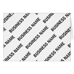 Your Business Name Pattern Black & White Cards