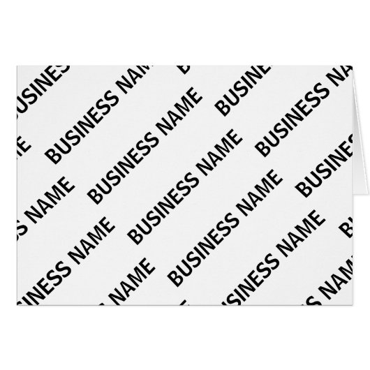 Your Business Name Pattern | Black & White Cards (Front Horizontal)