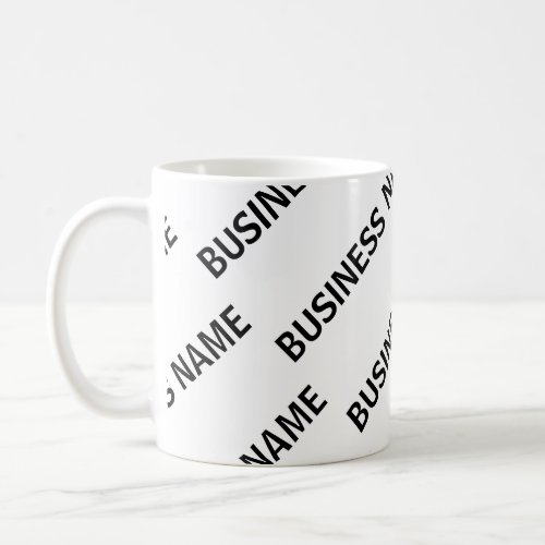 Your Business Name Pattern  Black  White Coffee Mug