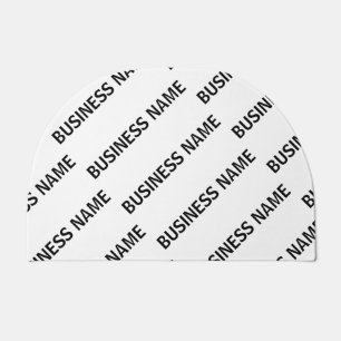 Your Business Name Pattern   Black & White Doormat
