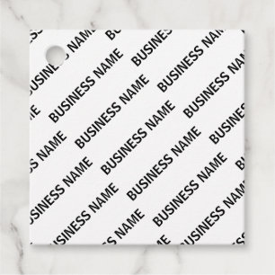 Your Business Name Pattern   Black & White Favor Tags