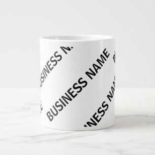 Your Business Name Pattern Black & White Giant Coffee Mug