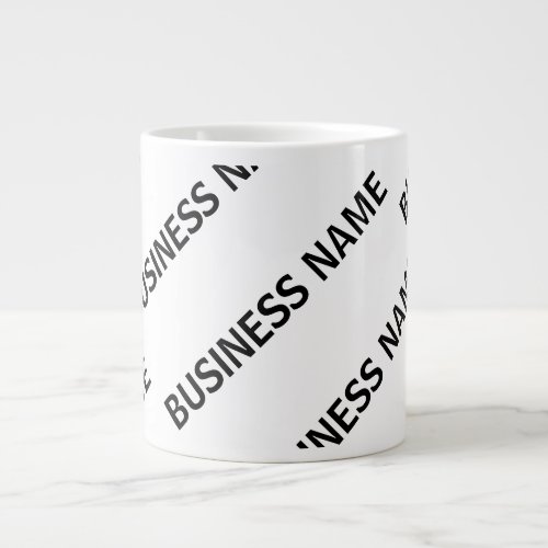 Your Business Name Pattern  Black  White Giant Coffee Mug