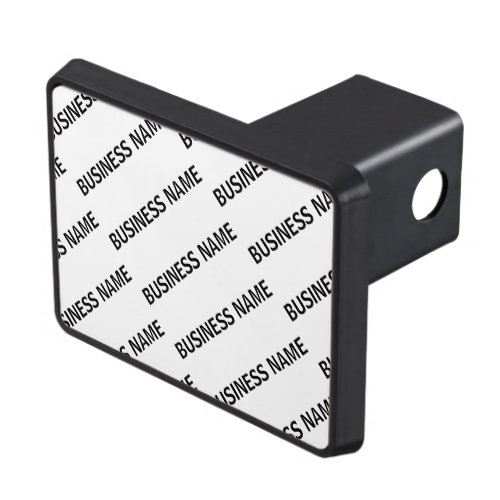 Your Business Name Pattern  Black  White Hitch Cover