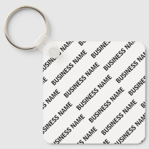 Your Business Name Pattern   Black & White Keychain