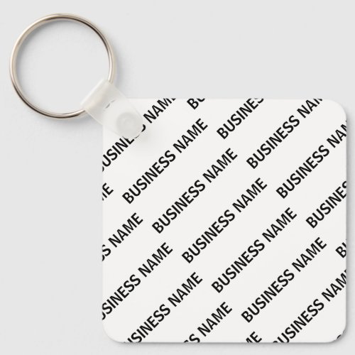 Your Business Name Pattern  Black  White Keychain