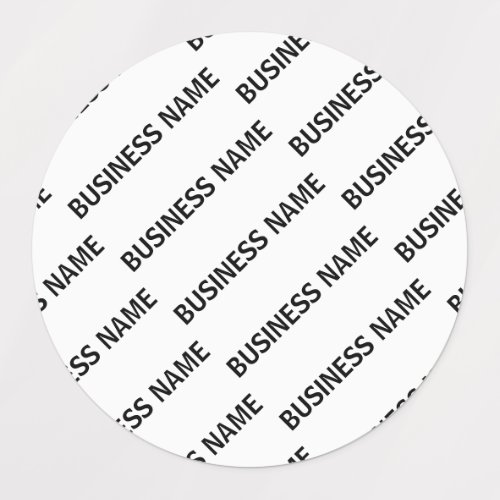Your Business Name Pattern  Black  White Labels