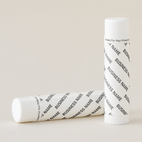 Your Business Name Pattern  Black  White Lip Balm