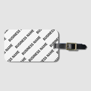 Your Business Name Pattern   Black & White Luggage Tag